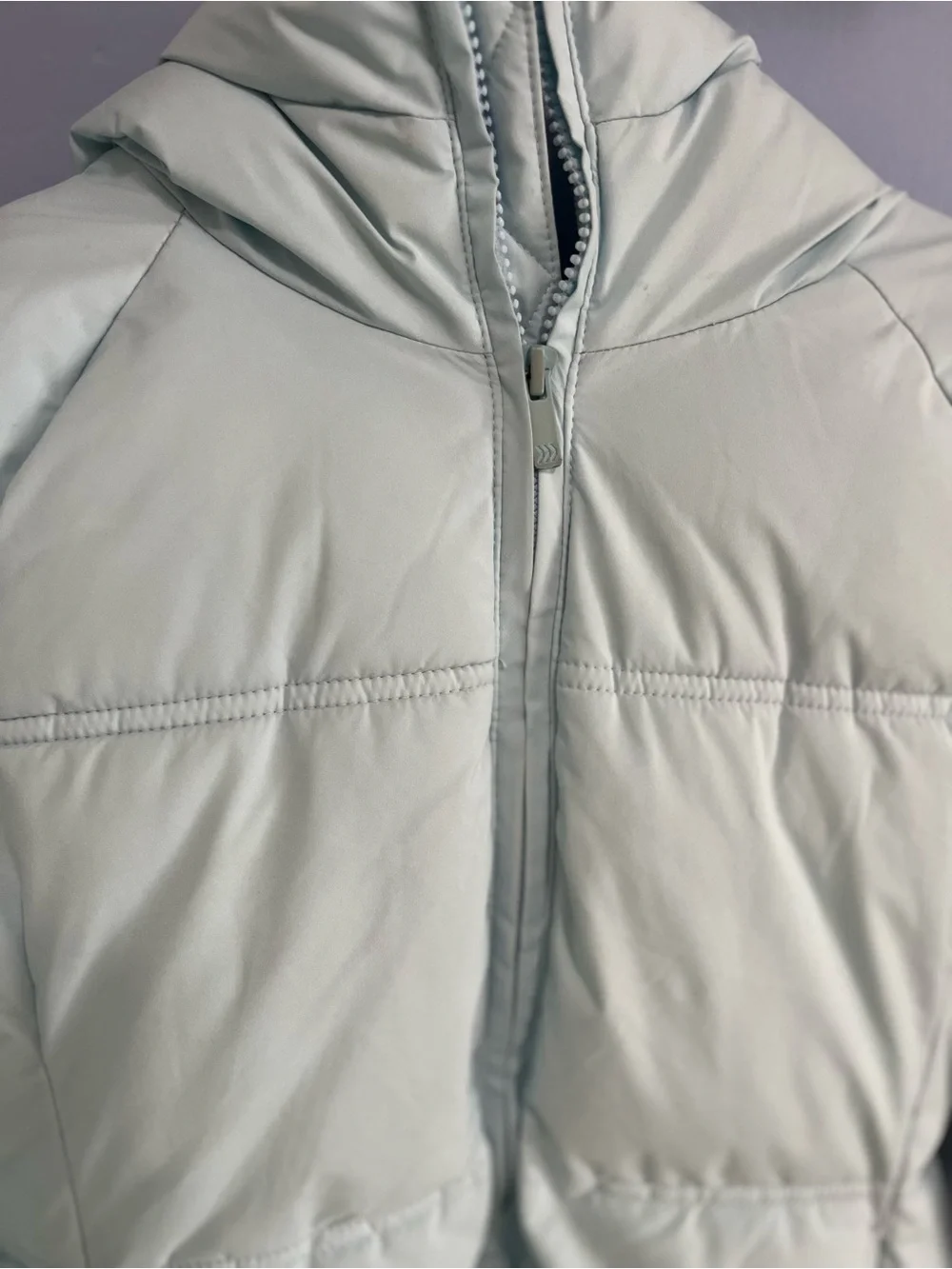 all in motion Girls' Hooded Long Puffer Coat in Pale Mint
